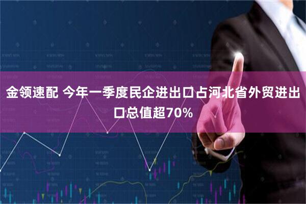 金领速配 今年一季度民企进出口占河北省外贸进出口总值超70%