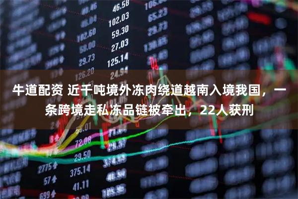 牛道配资 近千吨境外冻肉绕道越南入境我国，一条跨境走私冻品链被牵出，22人获刑